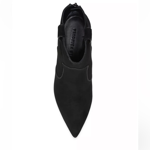 Veronica Beard Lexi Ankle Boots Western Heeled Bootie Black Suede US size 7.5 - Picture 5 of 16